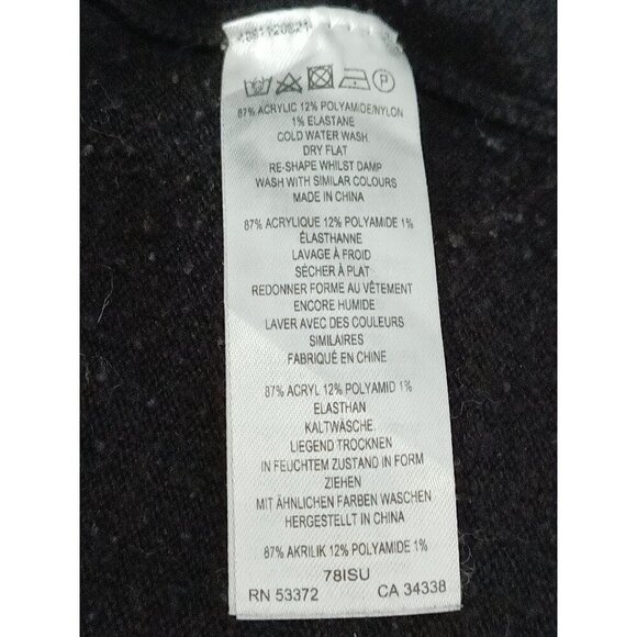 FRENCH CONNECTION ~ V-Neck Tunic Sweater - Black - Small - Picture 8 of 8